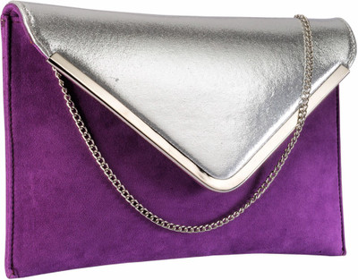 

Contrast Party Pink, Silver Clutch