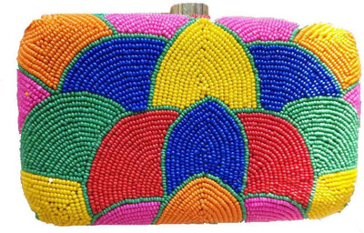 

The Indian Handicraft Store Party Red Clutch