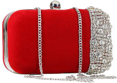 

Sadaf Party Red Clutch