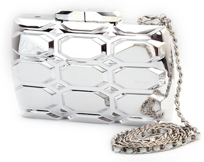 

Fashnopolism Party Silver Clutch