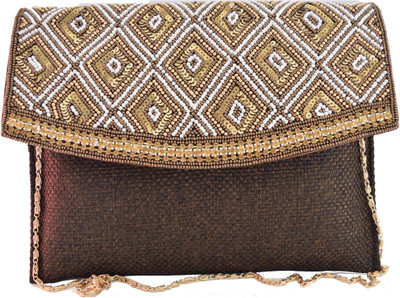 

Mahadev Exports Party Brown Clutch
