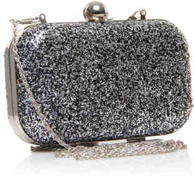 Berrypeckers Casual Silver, Black Clutch, Black;silver