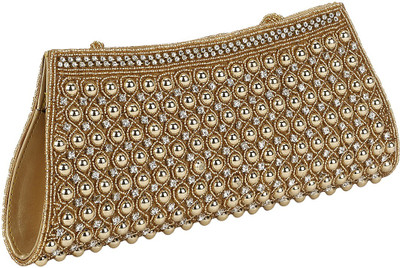 

Gold Zari House Casual Gold Clutch