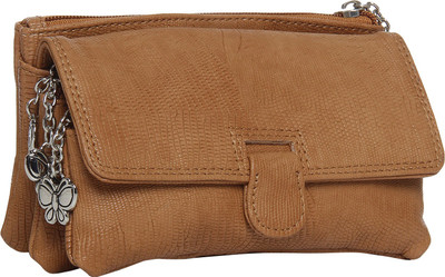 

Butterflies Casual Tan Clutch