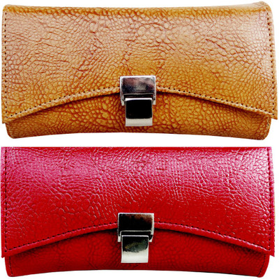 

Purseonality Casual Red, Tan, Brown, Maroon Clutch, Brown;maroon;red;tan