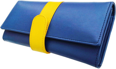 Anas Party Blue, Yellow Clutch