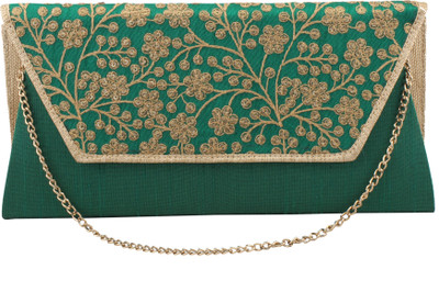 

Sunbeams Casual Green Clutch