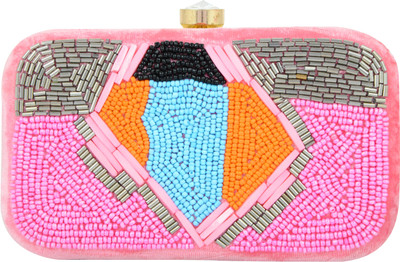 

Tooba Handicraft Party Multicolor Clutch