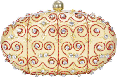 Duchess Party Beige, Red Clutch