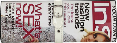 Eleegance Casual White, Pink Clutch, Pink;white