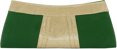 

global impex Party Green Clutch