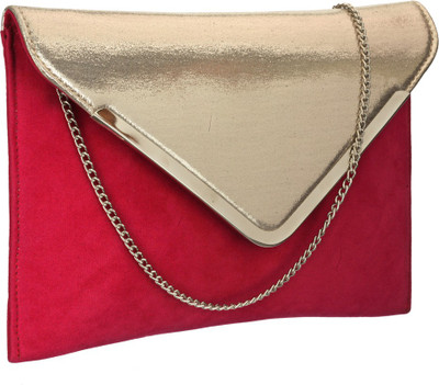 

Contrast Party Red, Gold Clutch, Gold;red