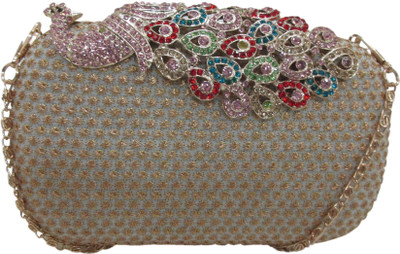

Hyna design Party Gold, White Clutch