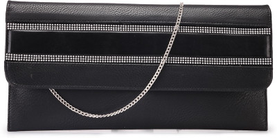 

Contrast Girls Evening/Party Black PU Sling Bag