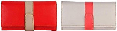 

AANIA HAUTE Casual Red, Beige Clutch, Beige;red