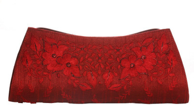 

Soulful Threads Party Red Clutch