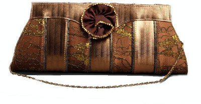 41% OFF on Favola Casual Brown, Gold Clutch