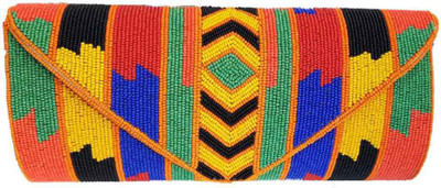 

The Indian Handicraft Store Party Red Clutch