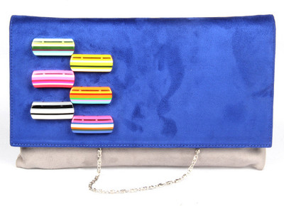50% OFF on Saisha Casual Blue, Gold Clutch