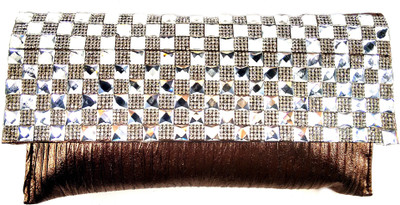 

Anmita Party Brown, Silver Clutch