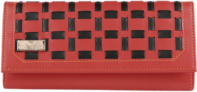 Quenchy London Casual Red, Black Clutch, Black;red