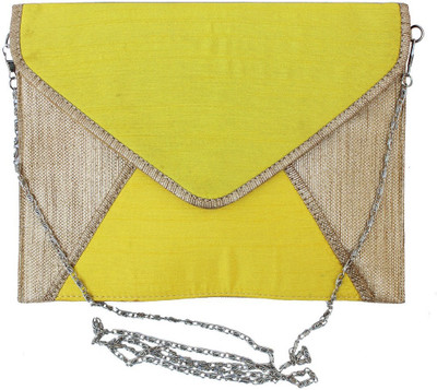 

Craftbazaar Party Yellow Clutch