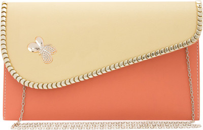 

Polki Party Beige, Pink Clutch