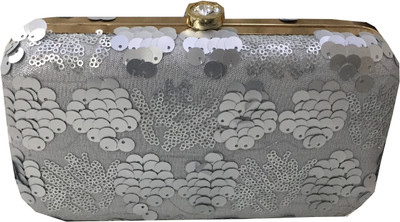 

SHANTAM Party Grey Clutch