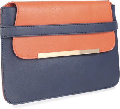 

United Colors of Benetton. Blue, Orange Clutch