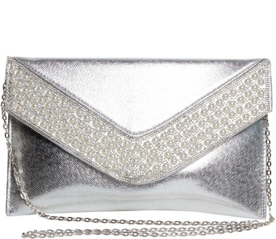 

Reedra Party Silver Clutch