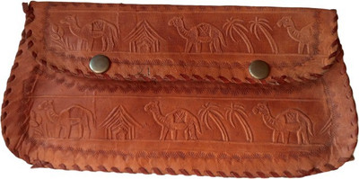

Indias Creation Casual Brown Clutch
