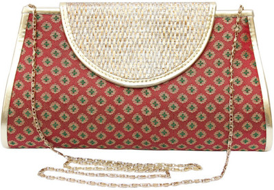 

Craftbazaar Party Red Clutch