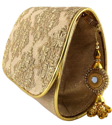 

Anmita Party Gold Clutch