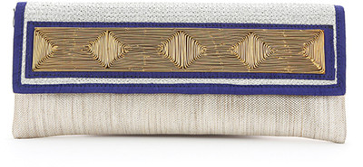 

Elligator Party White, Blue Clutch, Blue;white