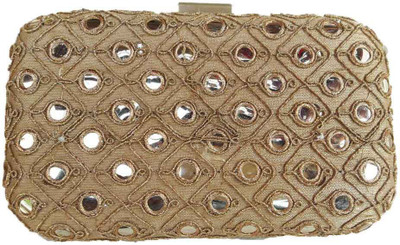 

The Indian Handicraft Store Party Beige Clutch
