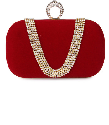 

Kleio Party Maroon Clutch