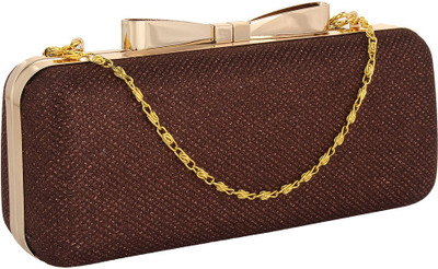 

Jewel Fuel Party Brown Clutch