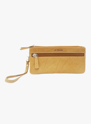 La Roma Casual Tan Clutch