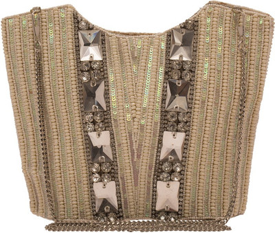 

The Indian Handicraft Store Party White Clutch