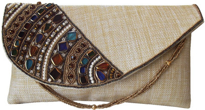 

Moksh Party Beige Clutch