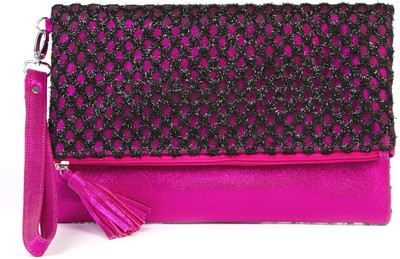 

Rysha Casual Black, Pink Clutch