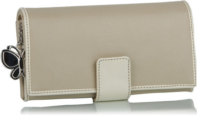 

Butterflies Casual Beige Clutch