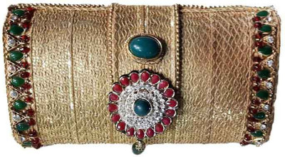 

The Indian Handicraft Store Party Gold Clutch