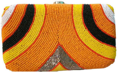 

The Indian Handicraft Store Party Yellow Clutch