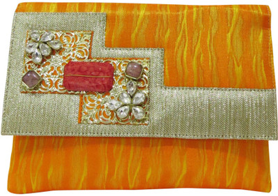 

Deepsum Party Orange Clutch