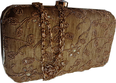 

The Indian Handicraft Store Party Brown Clutch