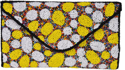 

navya bags Party Yellow, White Clutch, White;yellow