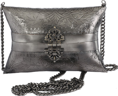 Yelloe Party Silver Clutch