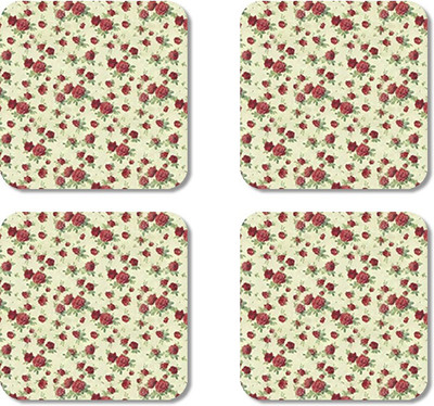 

Crackndeal Square Medium Density Fibreboard Coaster Set(Pack of 4), Multicolor
