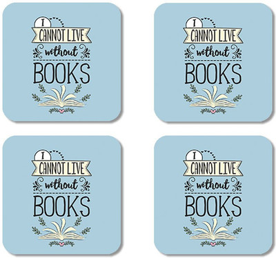 

Crackndeal Square Medium Density Fibreboard Coaster Set(Pack of 4), Multicolor